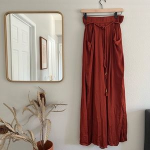 ZARA TRAFALUC bohemian culottes, Size S, Rust